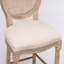 Tabourets de bar en bois avec dossier rembourré French Country, ensemble de 2
