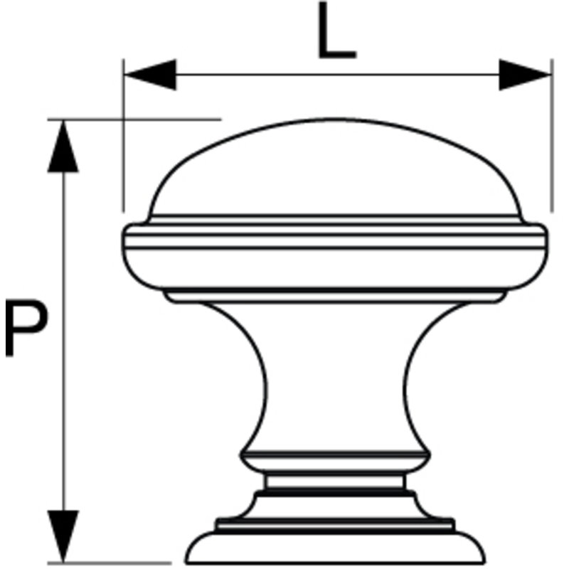 Ronan Diameter Round Knob, Polished Nickel, 1 1/4"