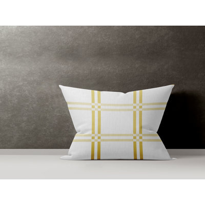 Plaid Cotton Reversible Throw Pillow