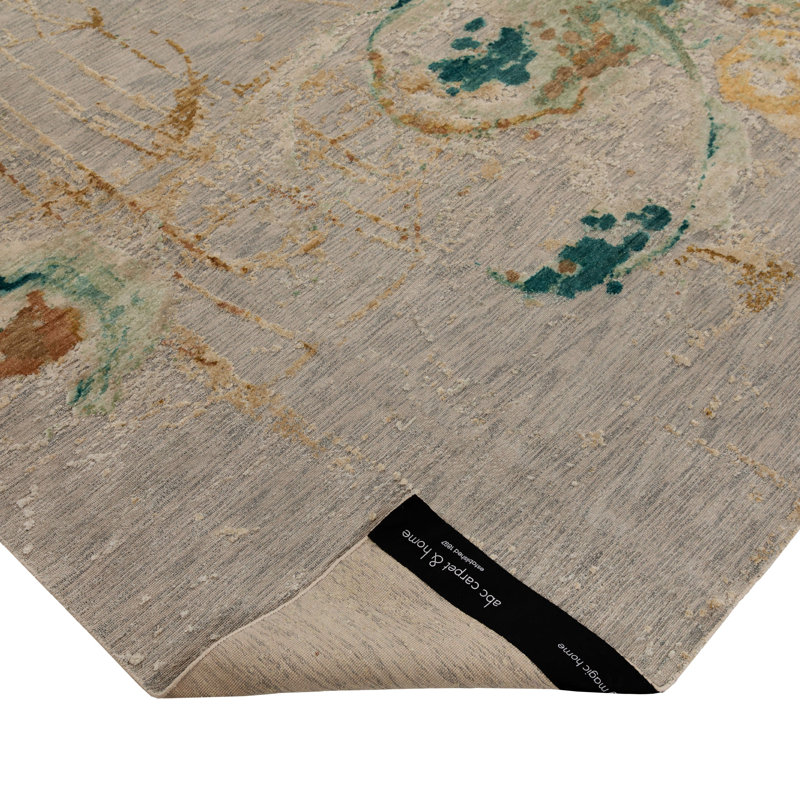 Gray Contemporary Wool Blend Rug - 8' x 10'