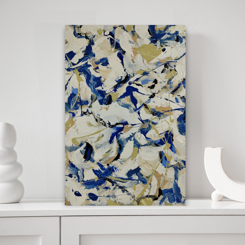 Art contemporain contemporain abstrait, H 18 po x l 12 po