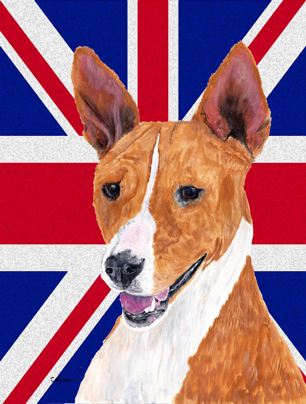 40 x 28 po en polyester britannique 2 faces english union jack drapeau maison, Basenji