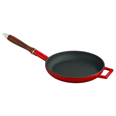 Lava Enameled Cast Iron Skillet 11 inch- Frying Pan with Beechwood Handle -  LAVA CAST IRON, LV Y TV 28 K0