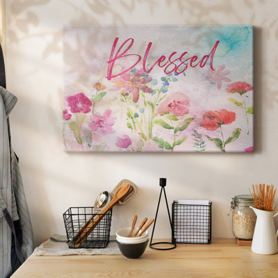 Summer Garden Blessed-Gallery Wrapped Canvas