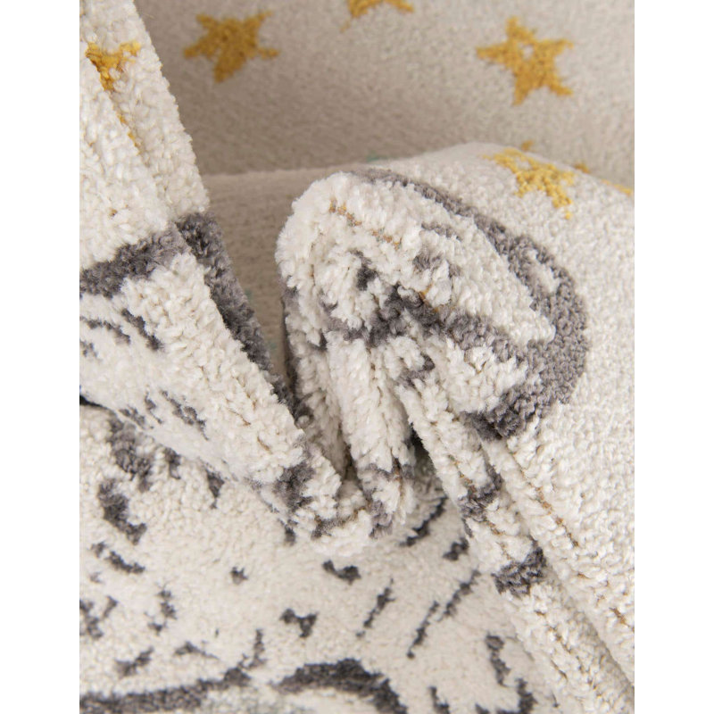 Whimsy Machine Woven Polypropylene Plastic Rug, Round 7'10"