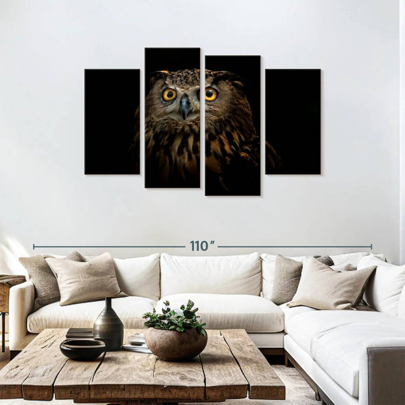 Brampt Owl Expression, 48" H x 75" W