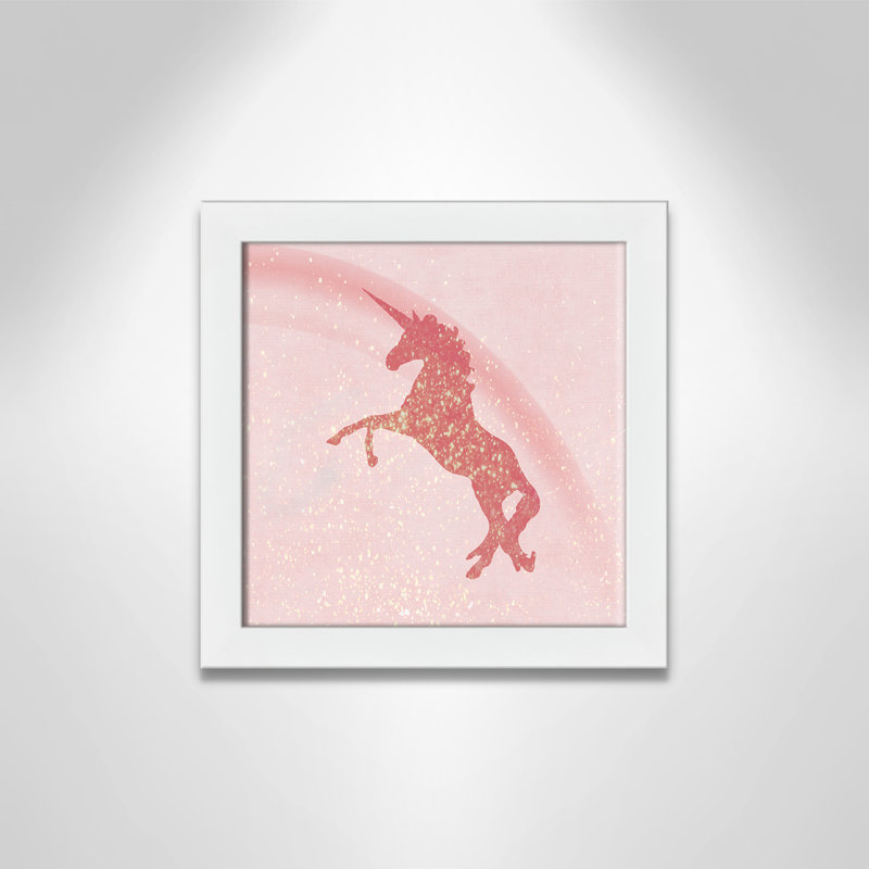 Paillettes licorne 2, H 12 po x l 12 po x P 0,63 po, Cadre blanc
