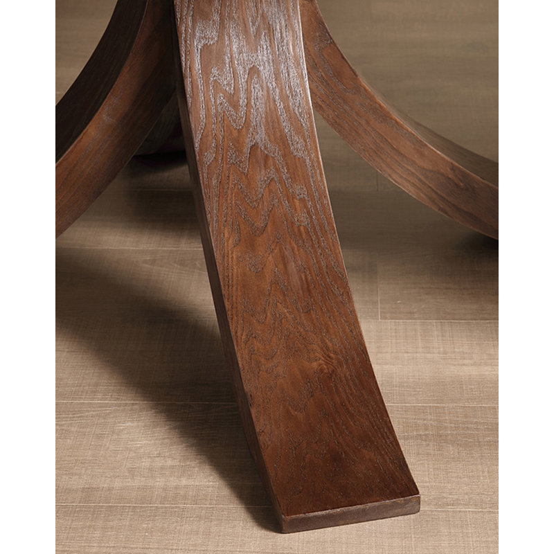 North American Modern Simple Style Solid Black Walnut Dining Table, 29.53"H x 55.12"L x 55.12"W