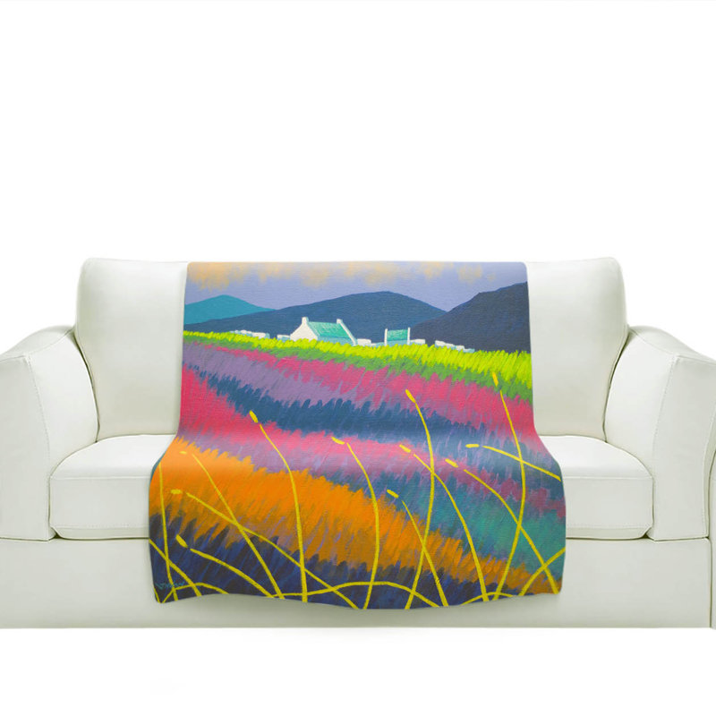 Couverture sherpae douce en arc-en-ciel, l 68 po x L 80 po