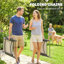 Steel Patio Dining Set Table,