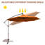 Parasol lumineux en porte-à-faux 9 pi 6 po Aya-Rose-86842542