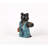 Bear Holds Bird Bath with Cardinal Statue