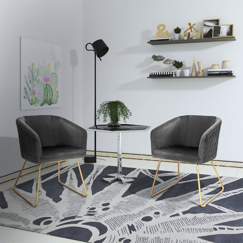 Linville Velvet Dining Chair, Grey