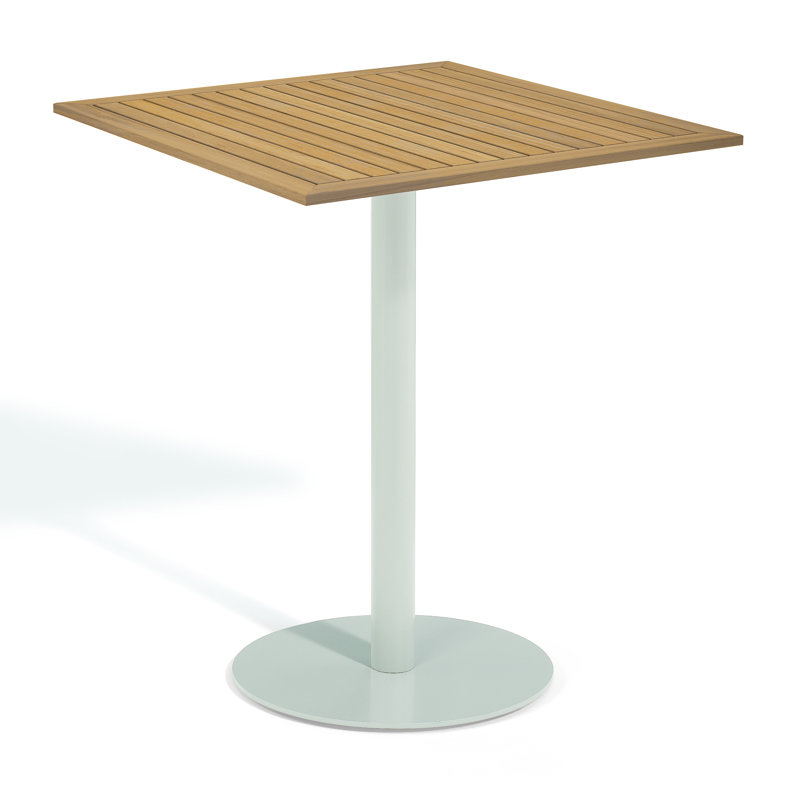 Table de bar Travira, Silex / bois de teck naturel, L 38 po x l 38 po
