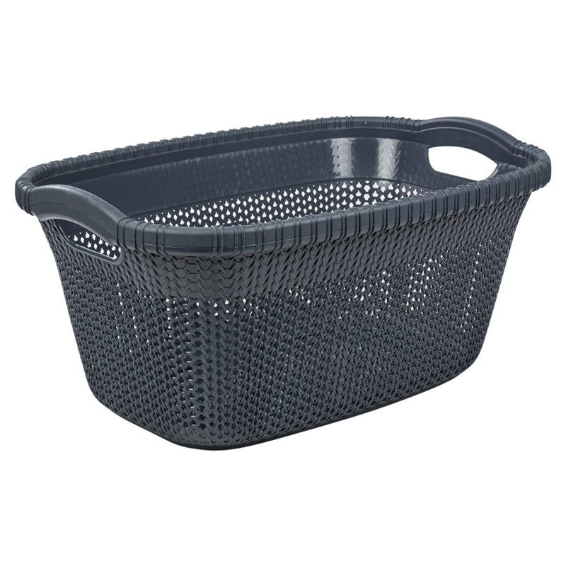 Rebrilliant Plastic Decorative Basket, Anthracite