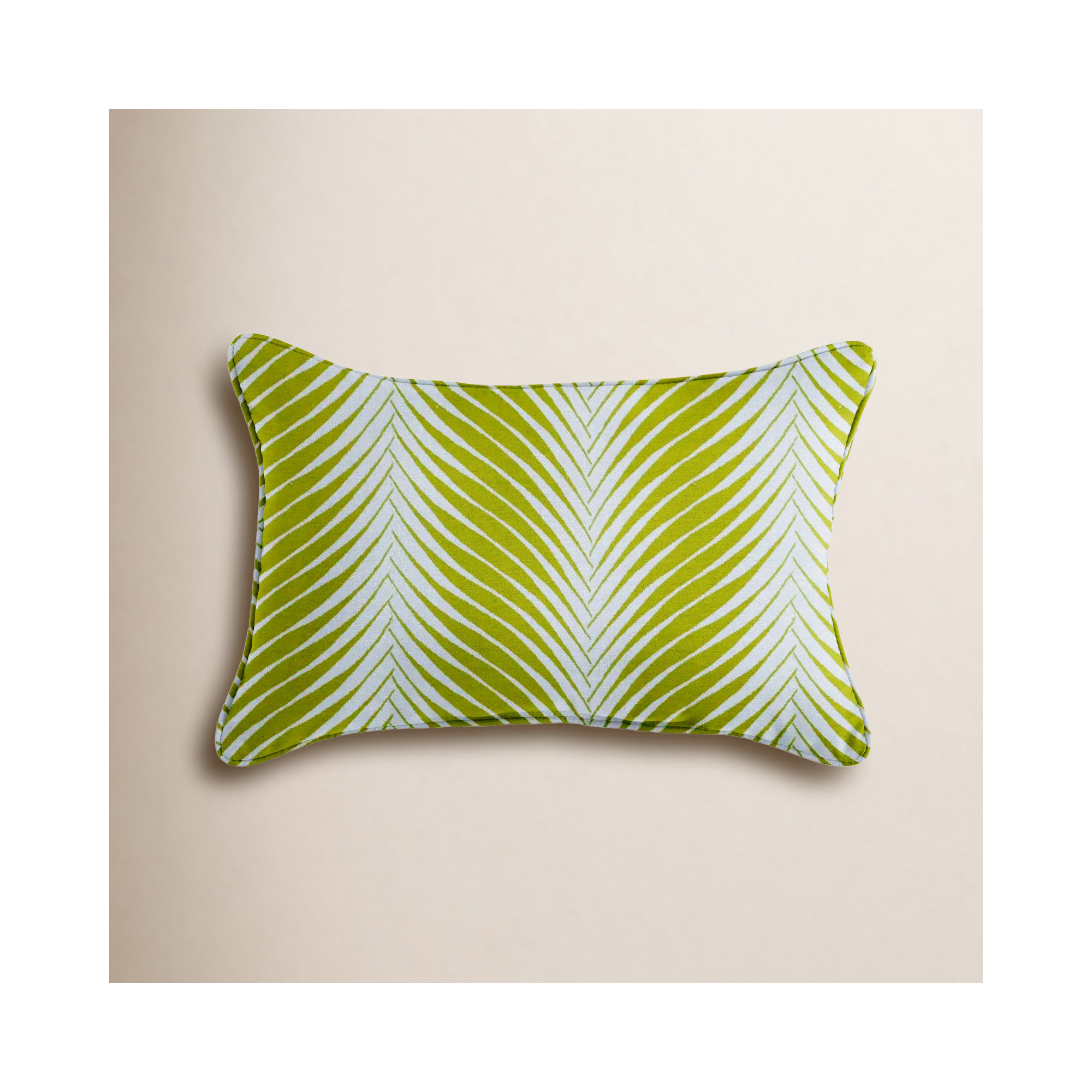 New Sunbrella 2023 Sunbrella® Indoor/Outdoor Lumbar Throw Pillow, 12" x 24", Green Bone