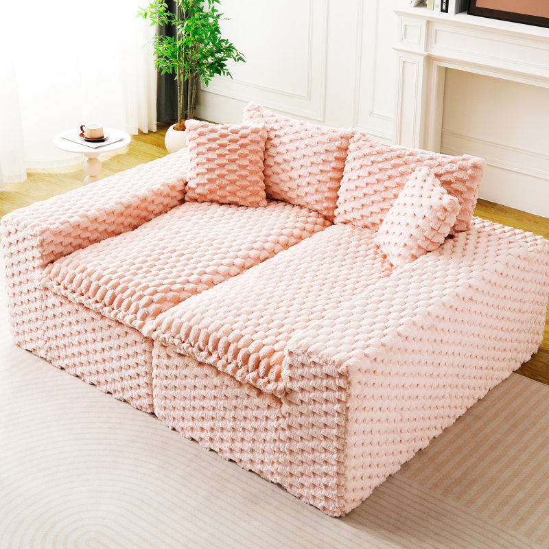 Tissu de velours tortue multifonctionnel rose, assise confortable, éponge haute densité, pour une vie confortable