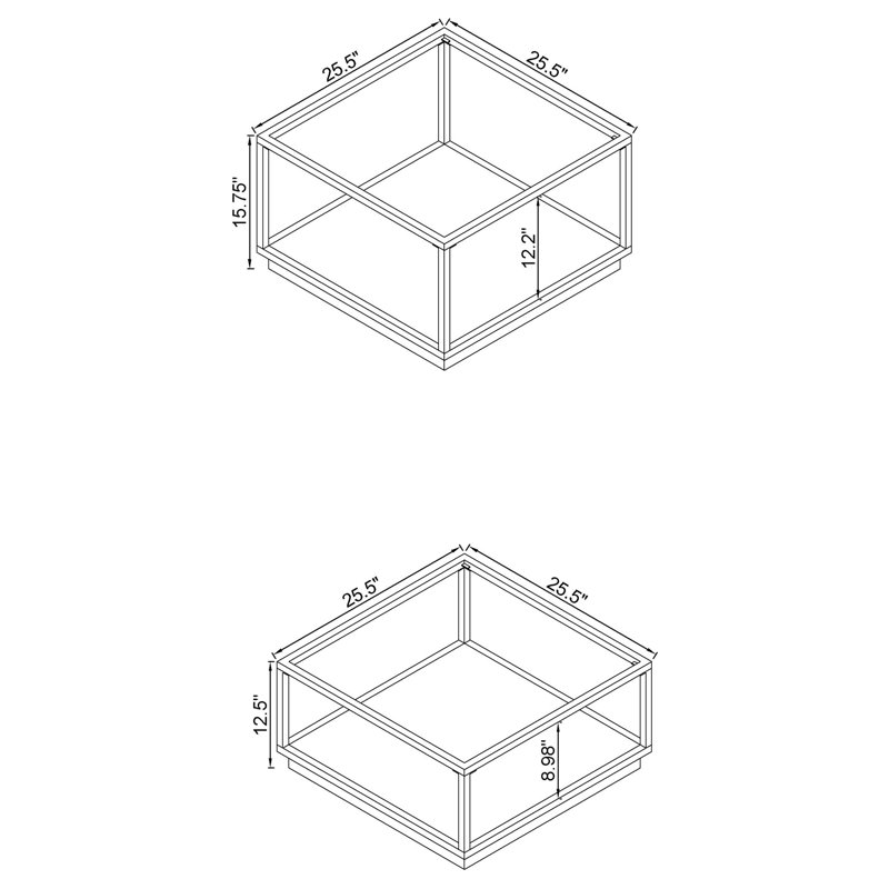 Ensemble de tables basses 2 pièces