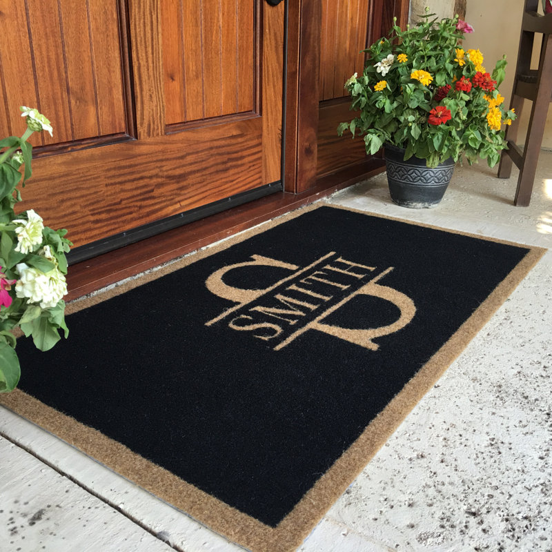 Tapis de porte extérieur antidérapant Boalt, Noir, H 24 po x l 36 po, Oui