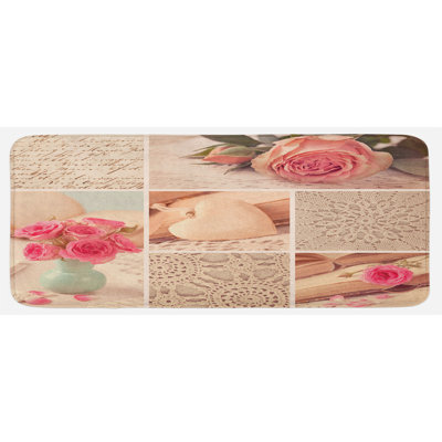 Tapis de cuisine shabby flore