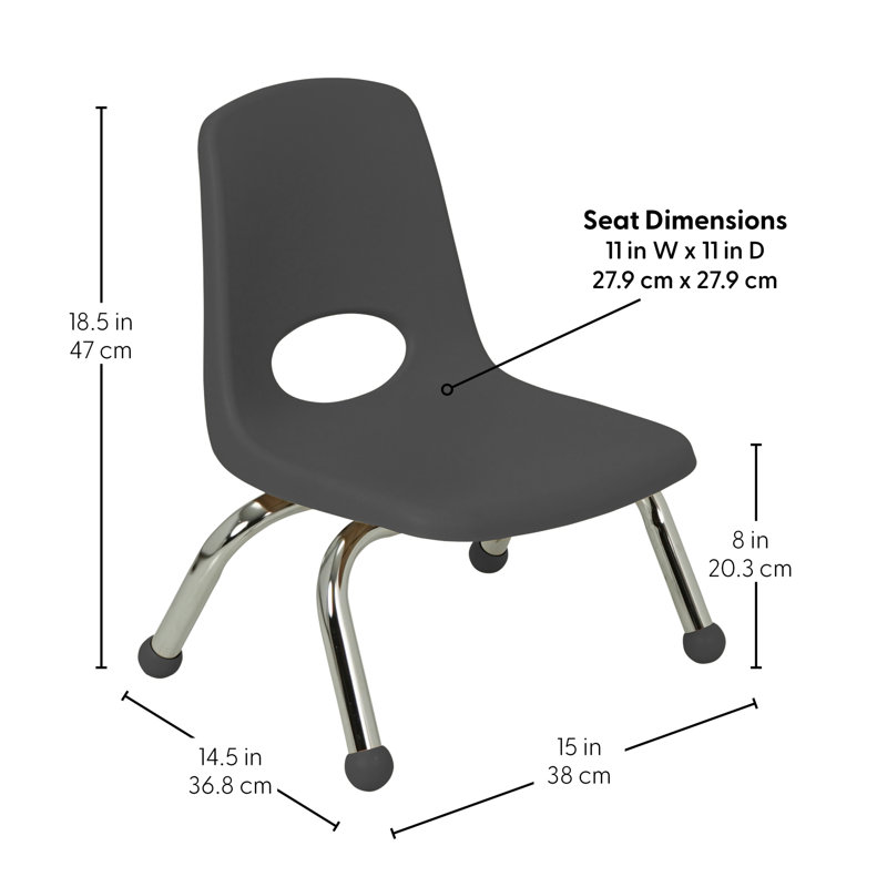 Chaise de classe empilable, Black