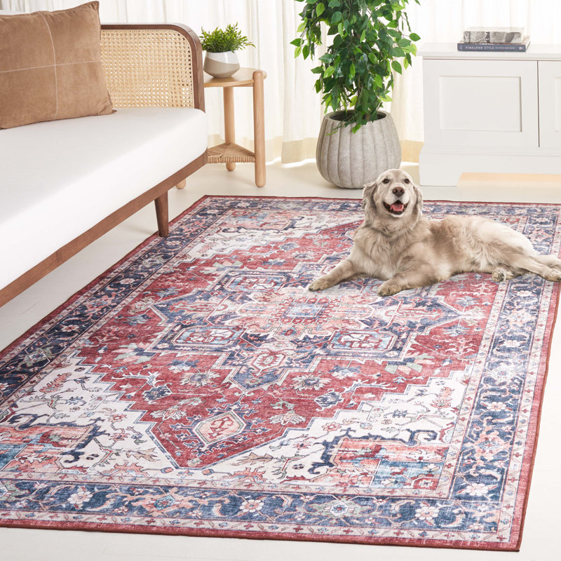 Tapis oriental performance lavable à la machine Abigayil, Rectangle 4 pi x 6 pi