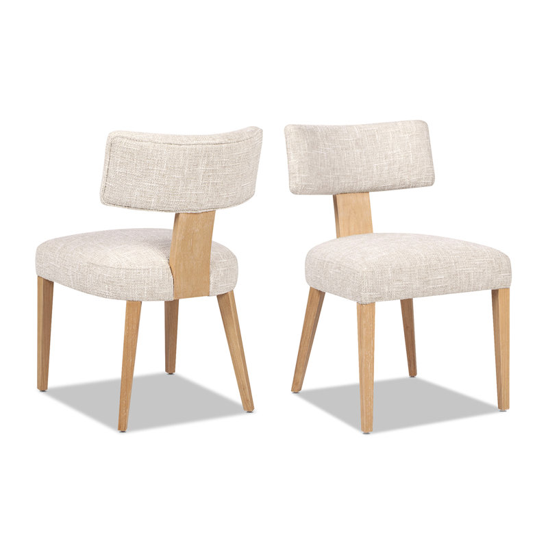 Chaise de salle à manger rembourrée à dossier divisé Jerry, ensemble de 2