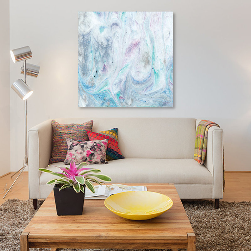 «Marble III», reproduction de peinture à l'huile sur toile tendue, H 12 po x l 12 po x P 1,5 po, Toile tendue, Pas de tapis
