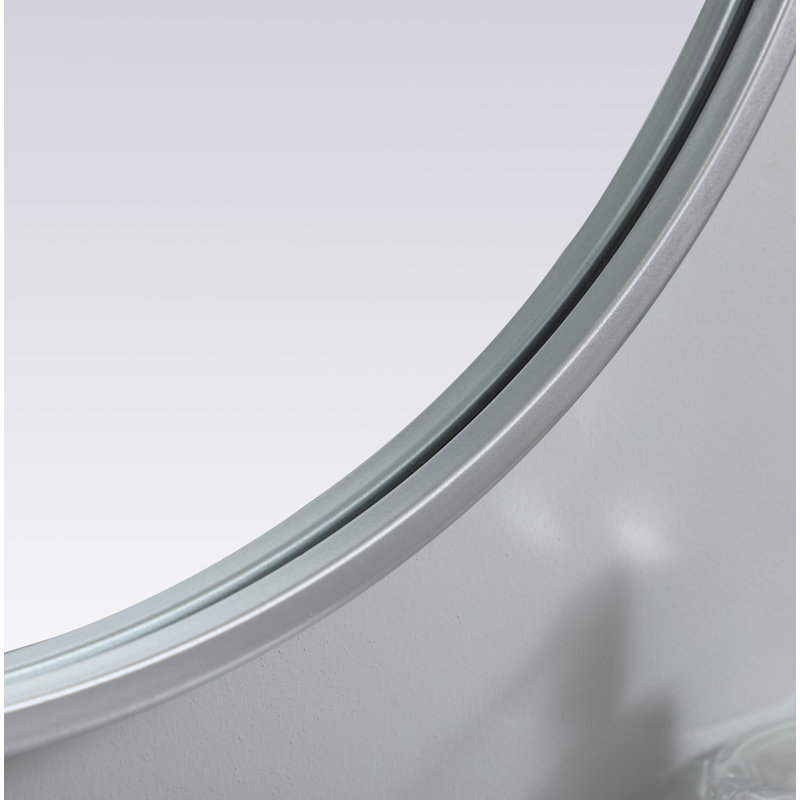 Sabine Metal Wall Mirror, Silver, 36" x 20"