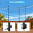 10 Pack 5FT String Light Poles for Deck, Outdoor Metal Deck Light Poles with Fixing Clips