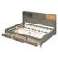 Lit de jour en bois pleine grandeur avec lit gigogne, ports USB, tablette de rangement et confort rembourré pour une vie moderne.-599715490-599715489