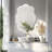 Frameless Silver Wall Hanging Mirror Asymmetrical Vanity Mirror Beveled Edge-1179793444