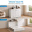 Lit escamotable double avec station de charge USB - armoire murale, matelas à trois volets et tiroirs de rangement optionnels, conception convertible peu encombrante-2012011728