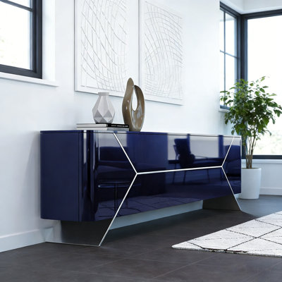 Italian Light Luxury Blue TV Cabinet