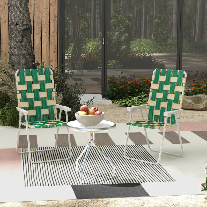 2 chaises de patio pliantes,. Chaises portatives avec, idéales pour le camping, le jardin, la piscine, la plage et la cour