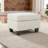 Upholstered Ottoman with Birch Wood Legs-797309469