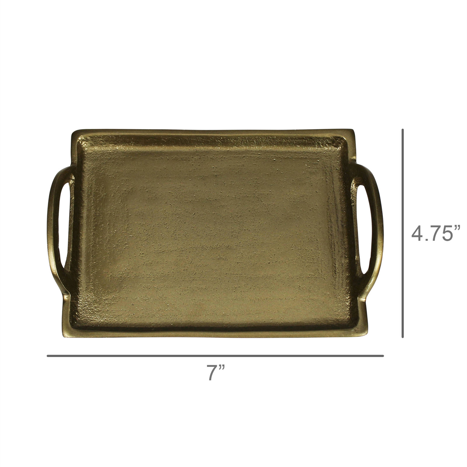 Fitz Tray With Handles, Brass - Sm