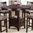 Round Counter Height Table with Leaf and Storage Shelf