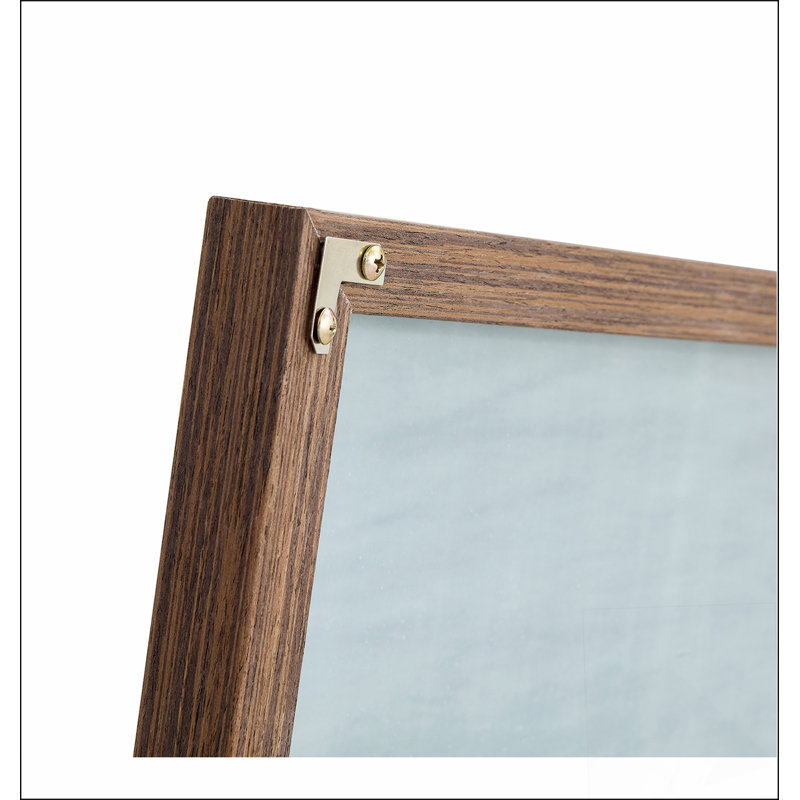 Miroir pleine longueur brun en bois massif