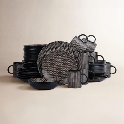Stone Lain Daisy 32-Piece Dinnerware Set Stoneware