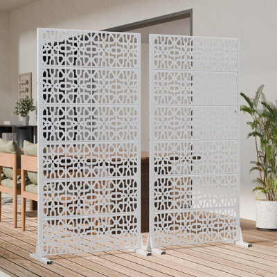 H 72 po x l 35 po x P 16 po avec écran d'intimité en métal et panneau de clôture en treillis pour terrasse