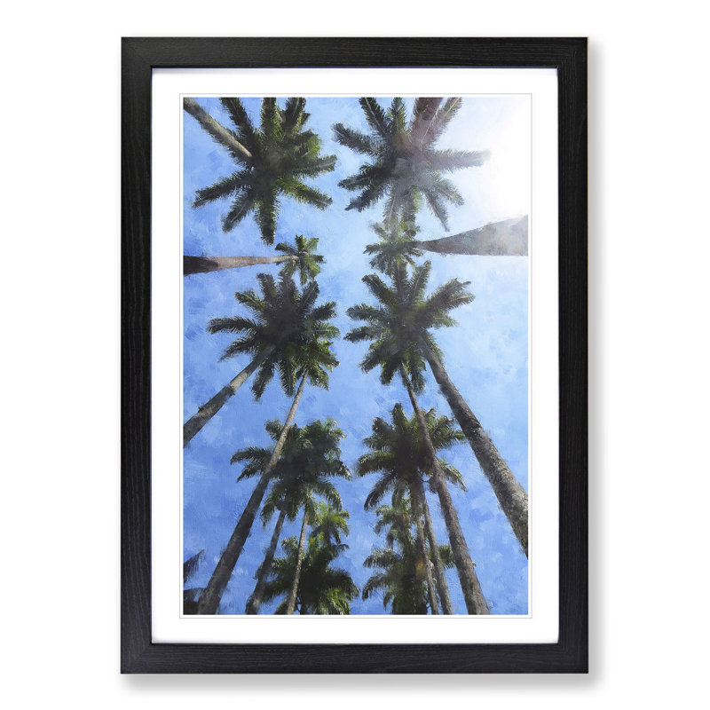 Palm Trees Vol.1 - Wall Art, 36cm H x 27cm W x 2cm D, Black Framed