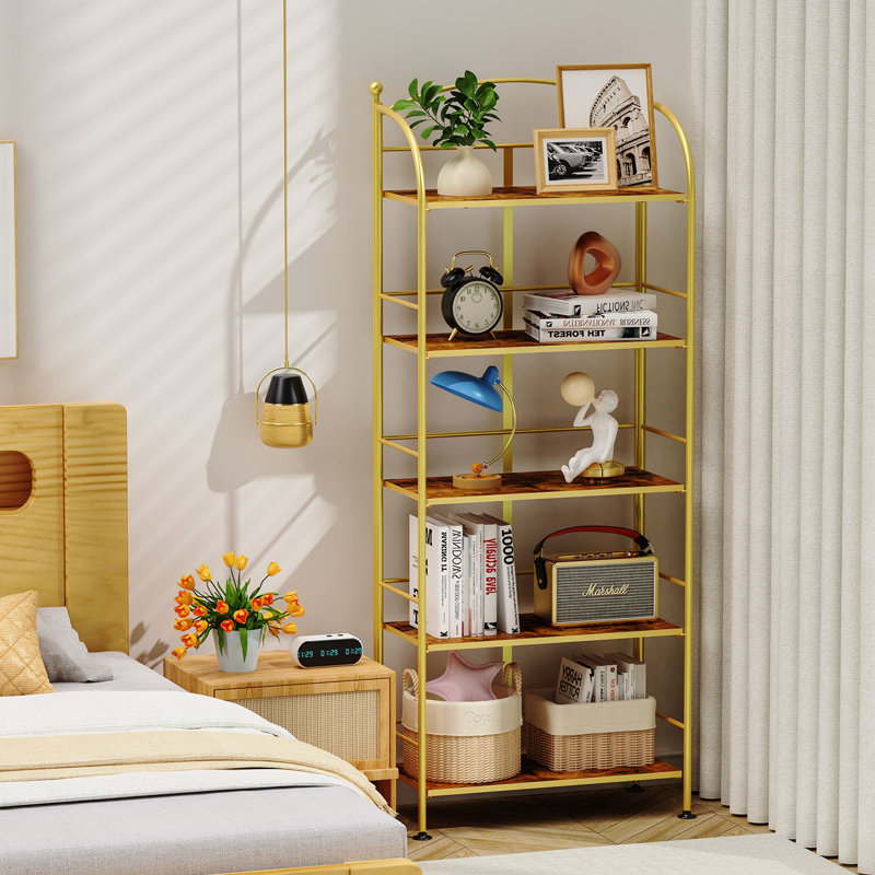 Bibliothèque étagère sans assemblage, (5 tablettes) H 60,2 po x l 23,3 po x P 12,2 po
