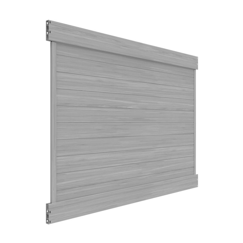 Driftwood Gray Vinyl Privacy Fence Panel Kit, 6 ft. x 8 ft.