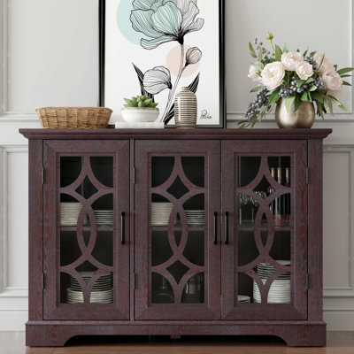 49'' Sideboard Buffet Cabinet With Adjustable Shelf