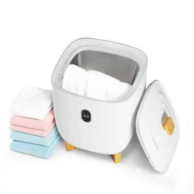 Seau à serviette, chauffe-serviettes 20 L avec chauffage et séchage, affichage DEL, minuterie et arrêt automatique, compact pour les salles de bain, les spas et les appartements