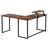 L-Shaped Metal Base Computer Desk