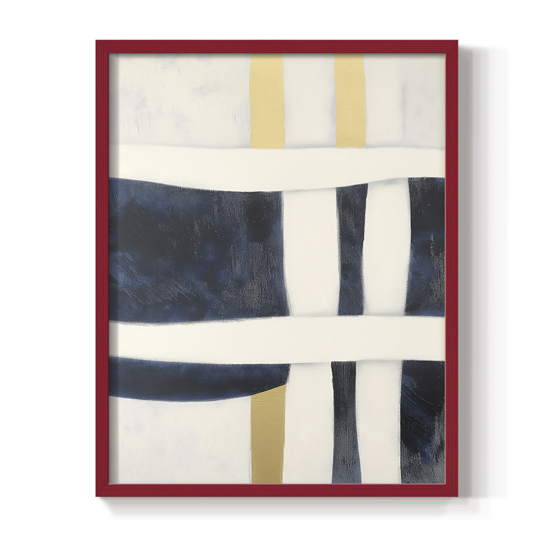Série ABSTRACT DCCDXCV - reproduction encadrée de qualité supérieure - prête à être accrochée - aucun clou requis, Rouge