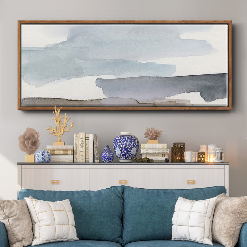 Coastal Tones III - toile encadrée, H 20 po x l 50 po