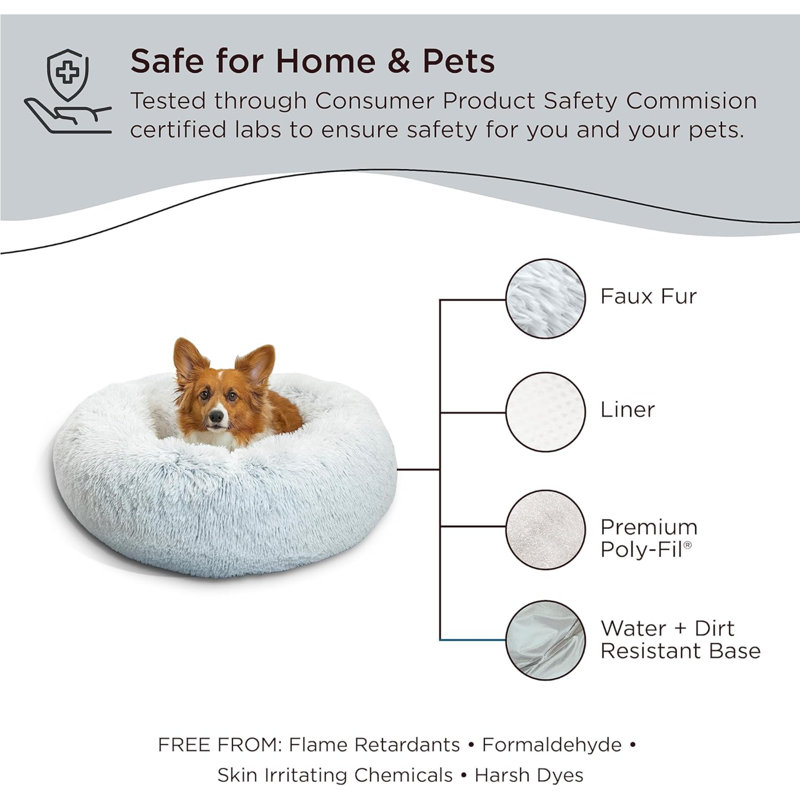 Lit pour chien et chat The Original Calming Donut, Givré